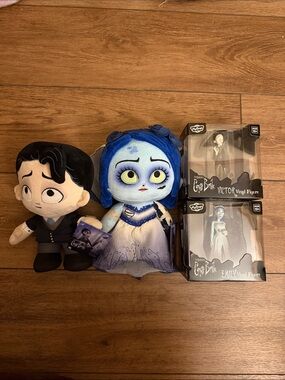 Tim Burton Corpse Bride Plush & Vinyl Figure Set - Emily & Victor